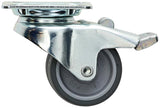 Mack by tente 1014735 - dubbel zwenkwiel 50mm op plaatmet rem | 8 stuks