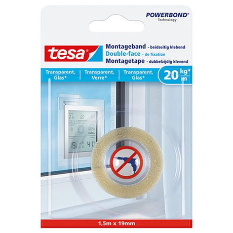 Tesa 1051179 - powerbond® montagetape transparant 1,5m:19mm | 6 stuks