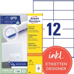 Avery universele etiketten 3424 105x48mm