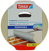 Tesa legtape dubbelzijdig stofversterkt verwijderbaar zonder resten – 25m x 50mm