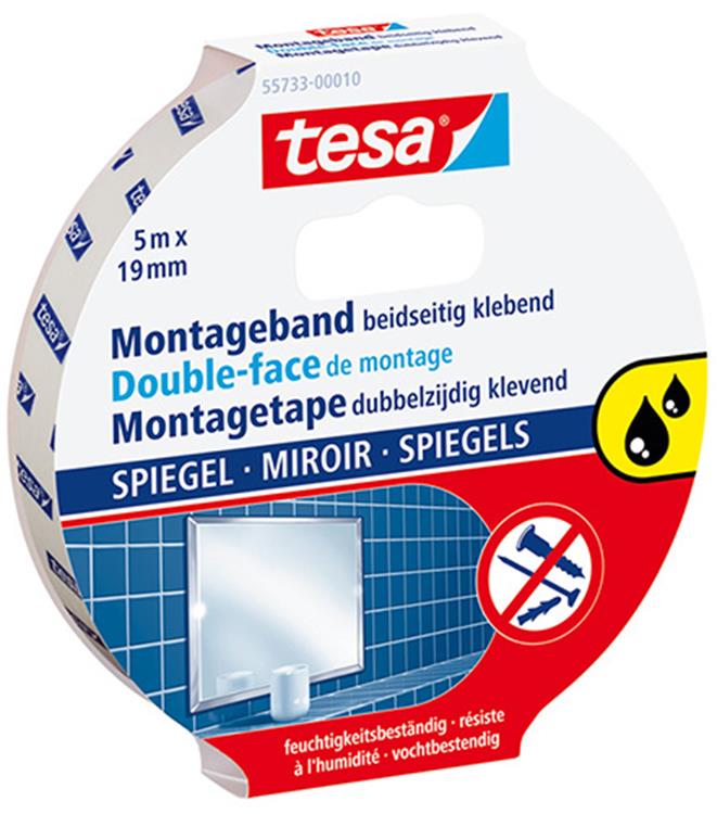 Tesa 1002803 - mont.tape spiegel 5mx19m | 10 stuks