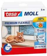Tesa moll superflex silicone - transparant - 9 mm x 6 m