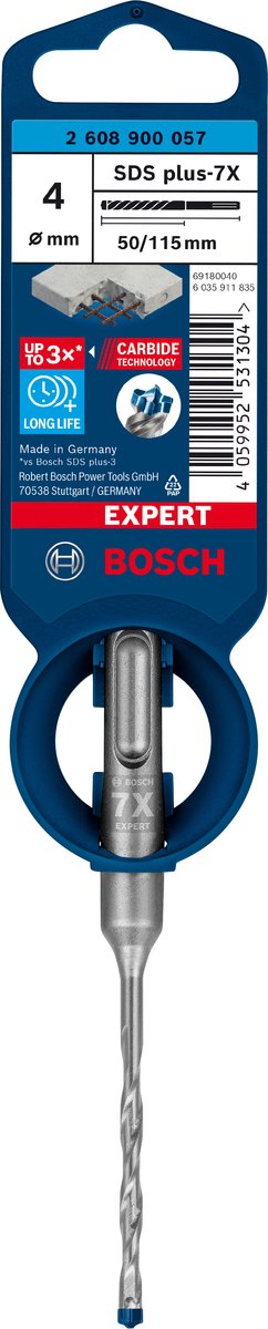 Bosch expert sds plus-7x hamerboor 4 x 50 x 115 mm