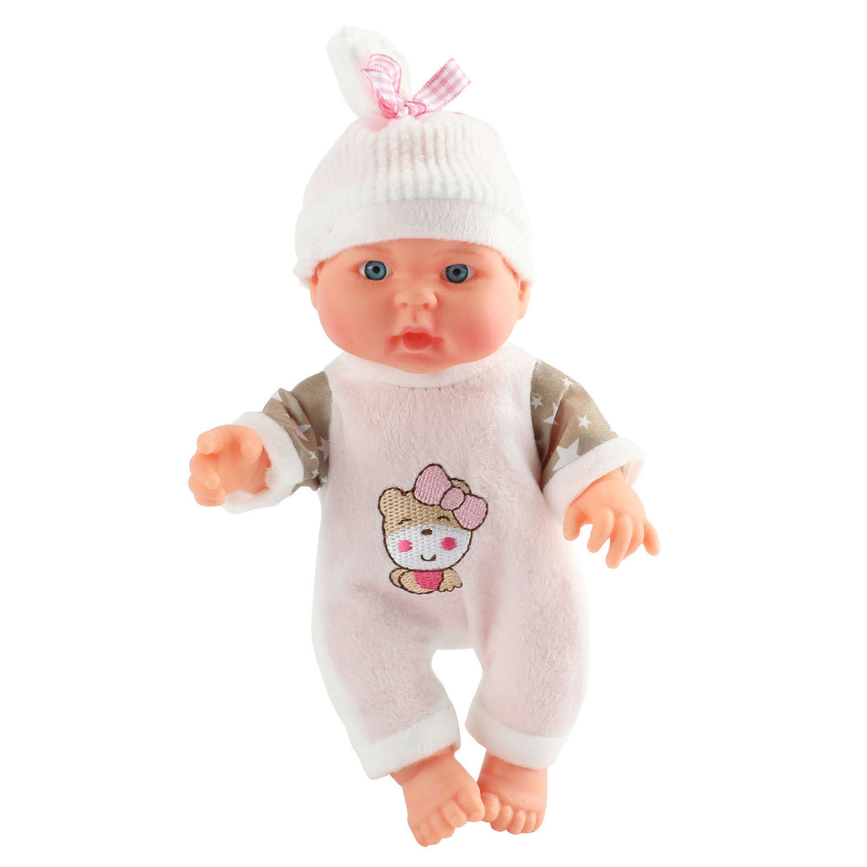 Beau Baby Babypop met Muts, 23cm