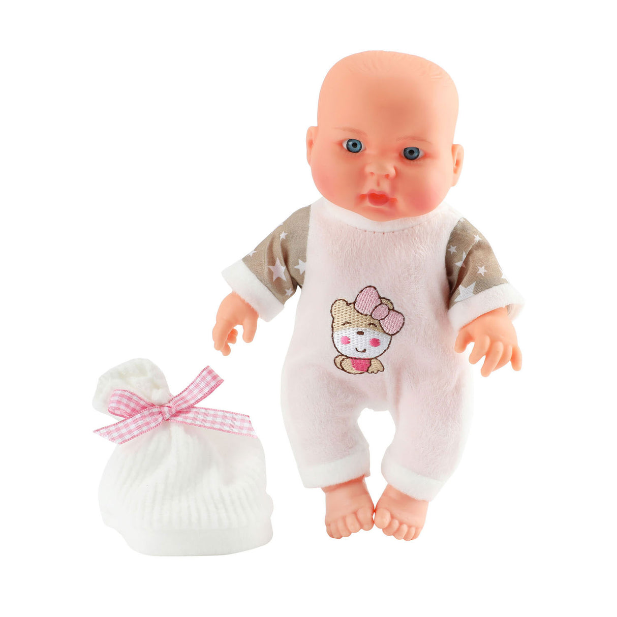 Beau Baby Babypop met Muts, 23cm