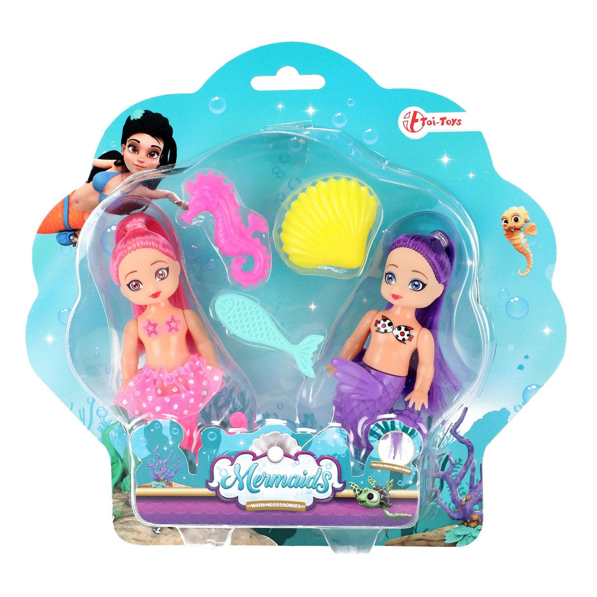 Mermaids Zeemeerminpop met Accessoires, 12cm