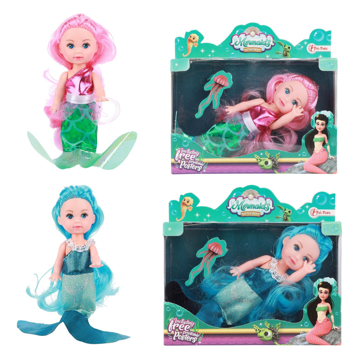 Toi-toys mořské panny MermaidPop Dream Hair, 11 cm