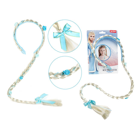 Toi-Toys Ice Diadeem met Lange Haarvlecht Prinses