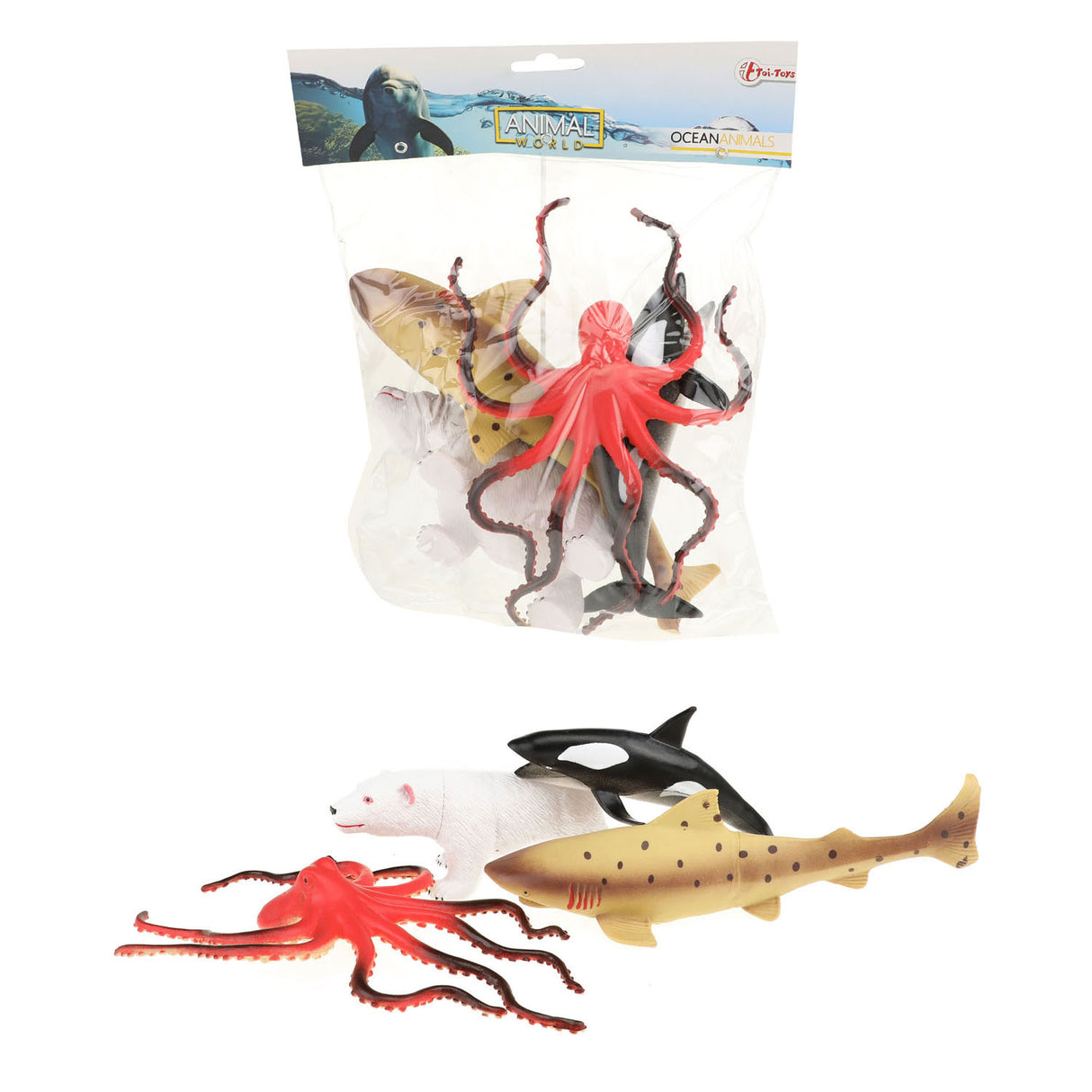 Toi-toys Animal World Sea Animals Deluxe, 5st.