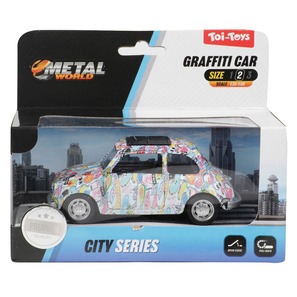 Metal Pull-Back Graffiti Car