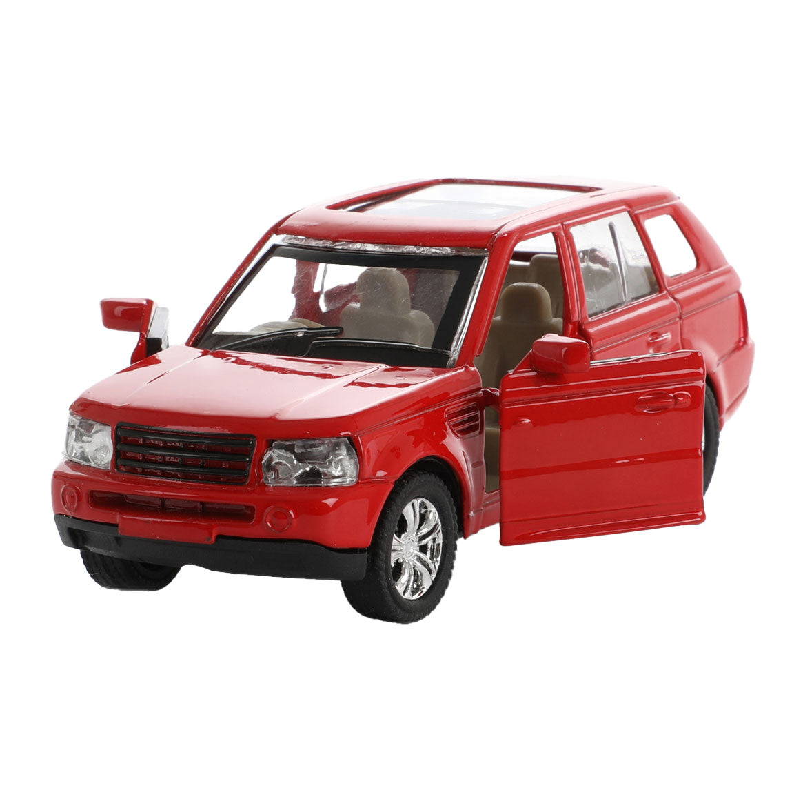 Toi-Toys Metal Pull-back Auto met Caravan 1:48