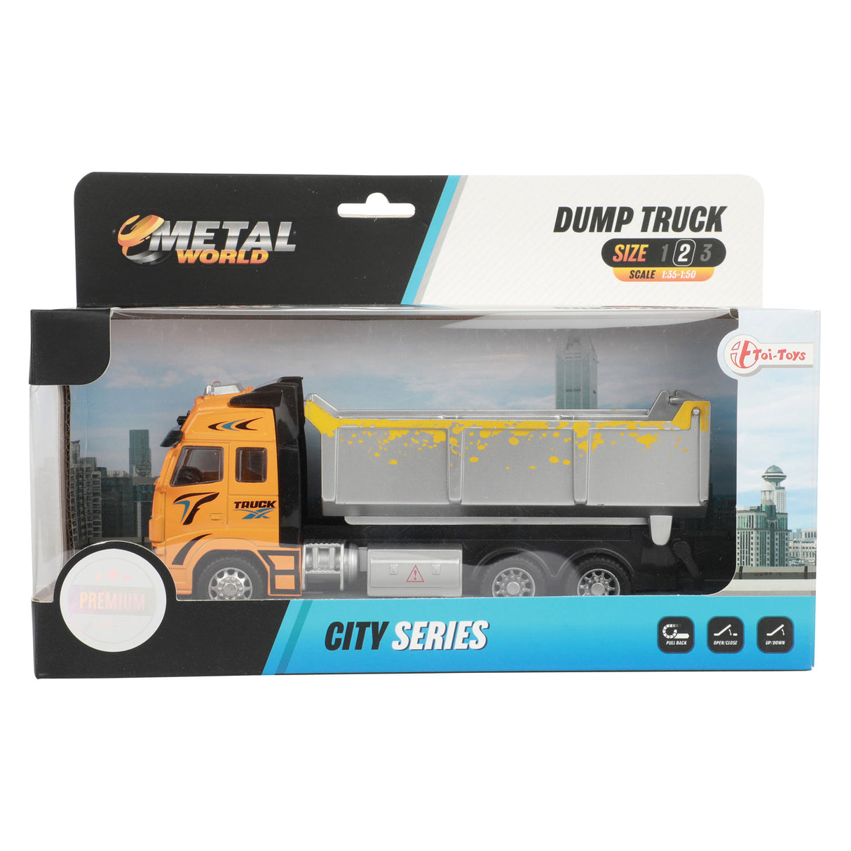 Metal Pull-Back Tip truck 1:38