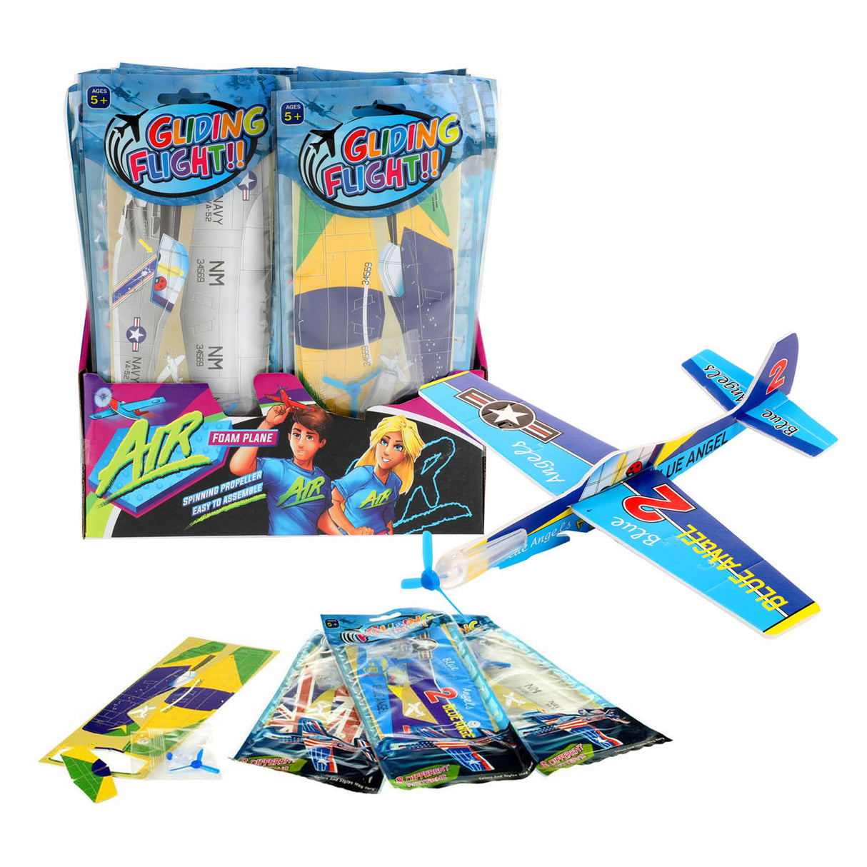 Toi-toys air foam vliegtuig