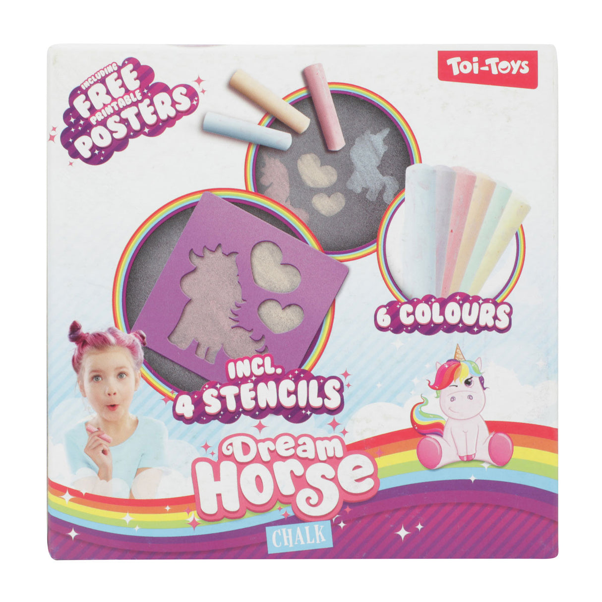 Dram Päerd Trottock Chalk Unicorn mat Template, 10DLG.