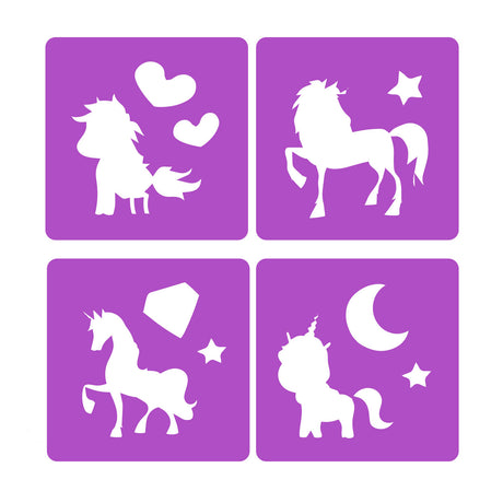 Toi-toys toi toys dream horse eenhoorn stoepkrijtset met 4 sjablonen