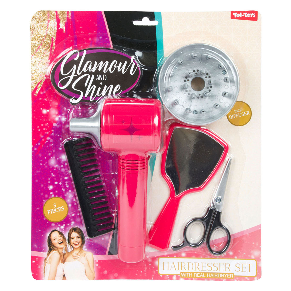 Toi-Toys Glamour Shine Kapperset mit Fohn Diffusor