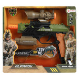 Toi-Toys Alfafox Pistool Militair met Licht en Geluid en Zaklamp