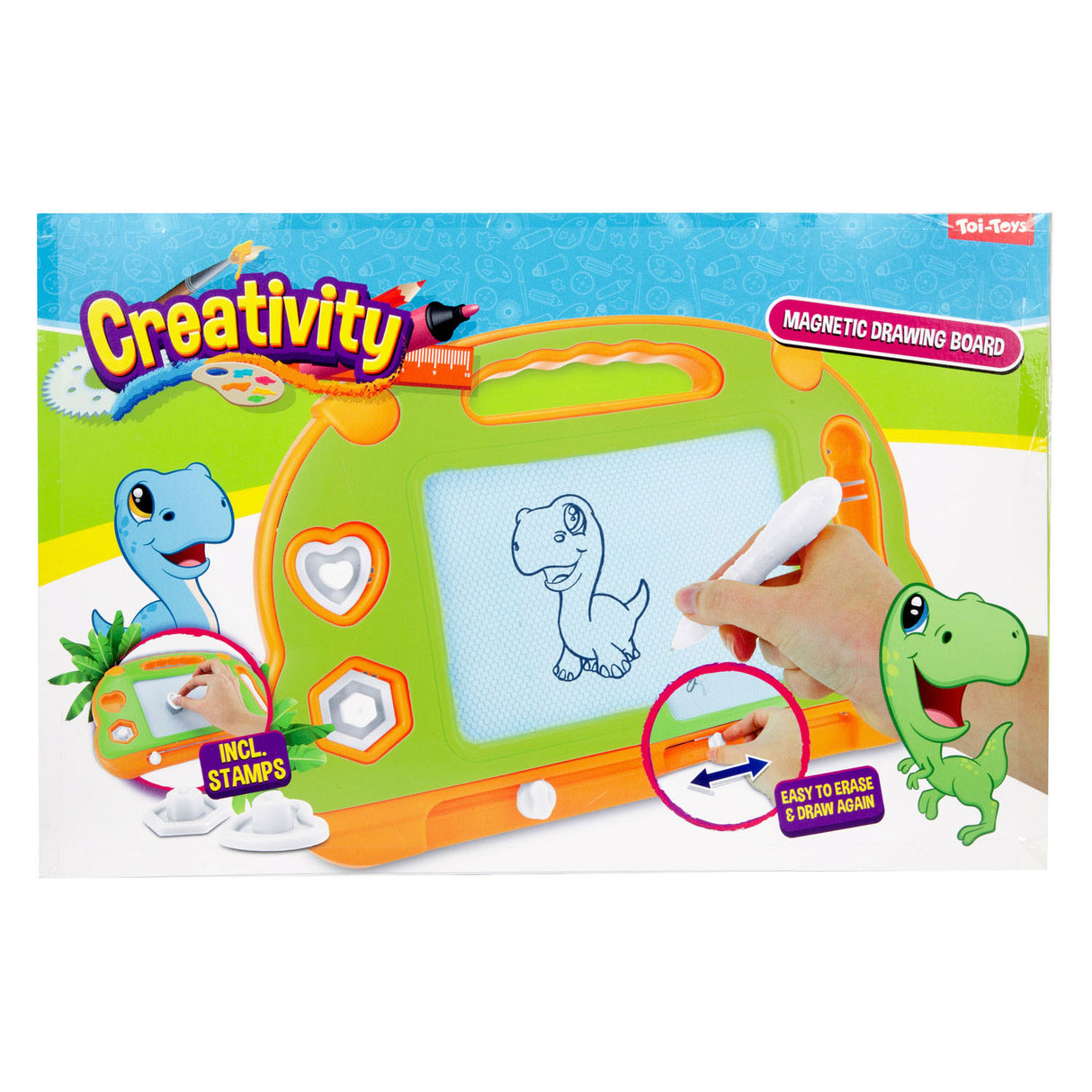 Toi-toys Kreativitéit magnetesch Zeechnen Board mat Pen a Formen