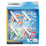 TOI-Toys Vehicool Tack Back Aircraft, 4st.