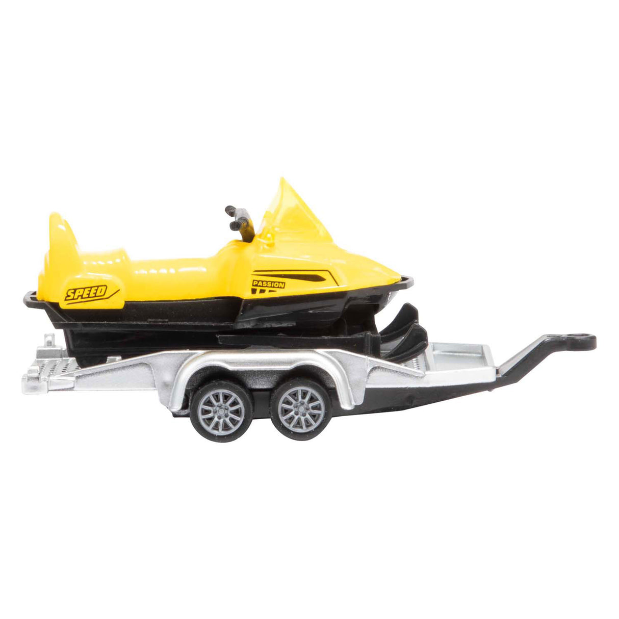 Toi-Toys Metal Pull Back Camper with trailer and snowmobile