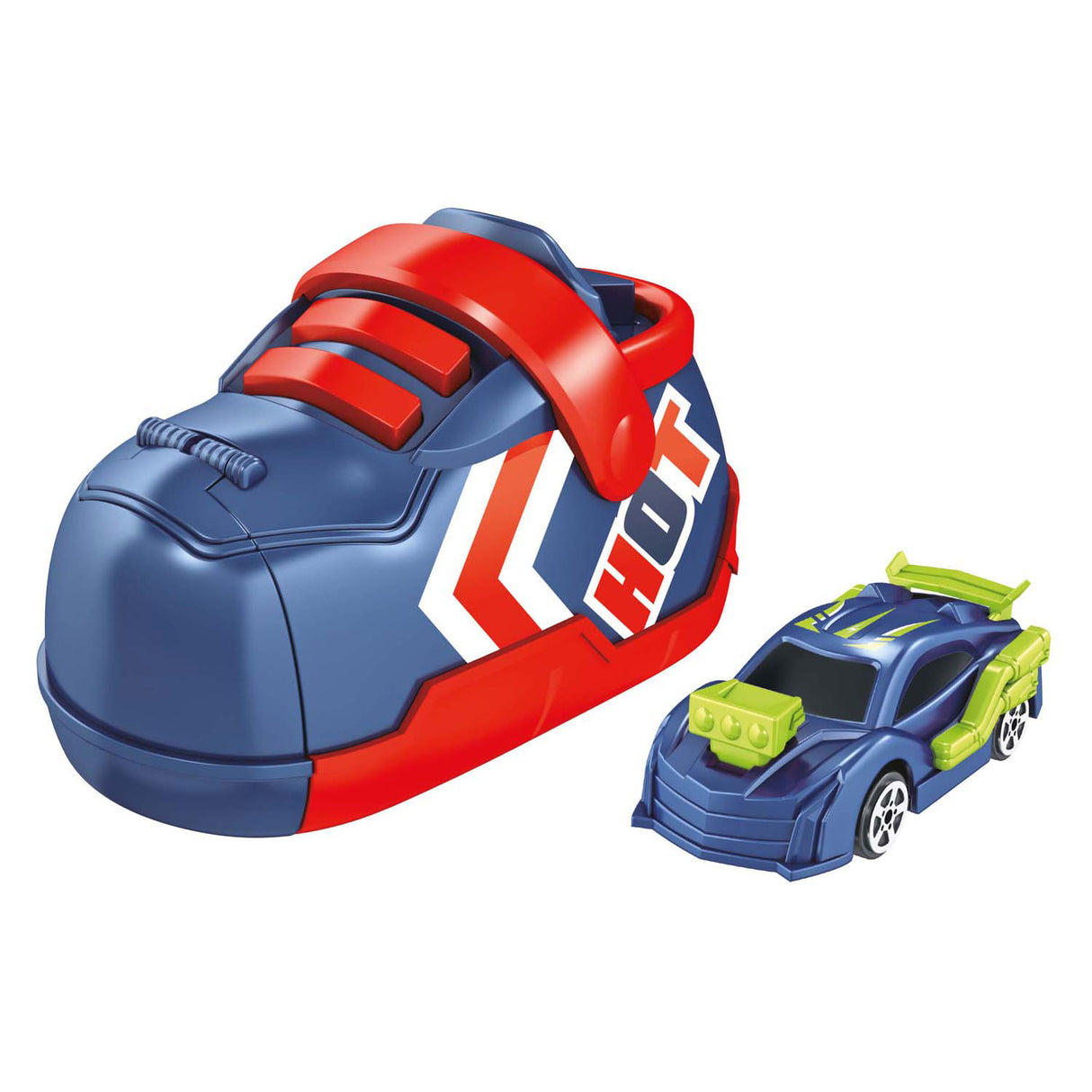 Toi-toys turbo racers rally auto met schoen afschieter