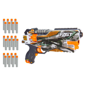 Toi-toys foam strikex elektrisch afschietpistool shockwave met 24 foampijlen