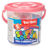 Toi-toys sculptidough kleiset met mal in emmer, 7dlg.