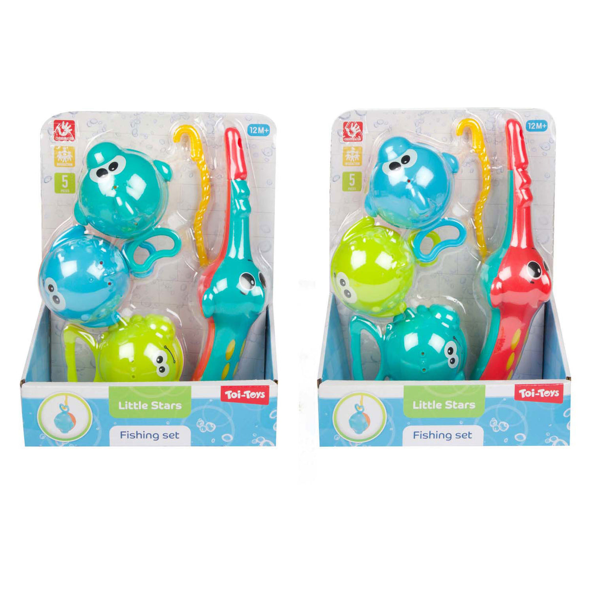 Toi-toys little stars badspeelgoed vishengel met 3 vissen, 4dlg.