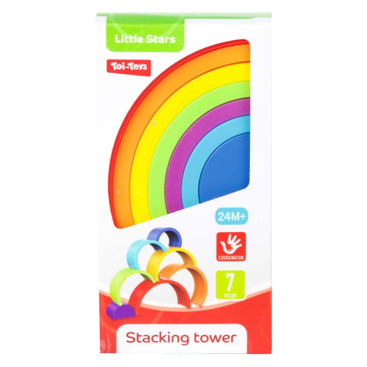 Toi-Toys Little Stars Rainbow Stacking Tower 7-piece