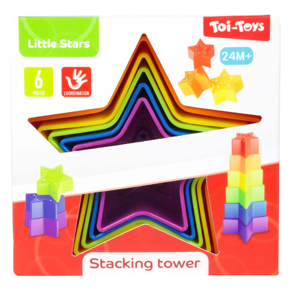 Toi-toys petites étoiles empiler la tour étoile 6 pièces