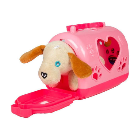Toi-toys knuffel pluche dier in draagkoffer, 10cm