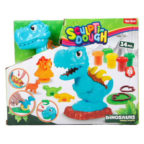 Toi-toys sculptidough kleiset dino - 5 kleipotjes