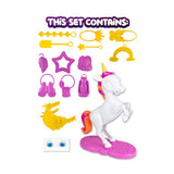 Toi-toys spel bokkende eenhoorn-met zadel+12st bagage