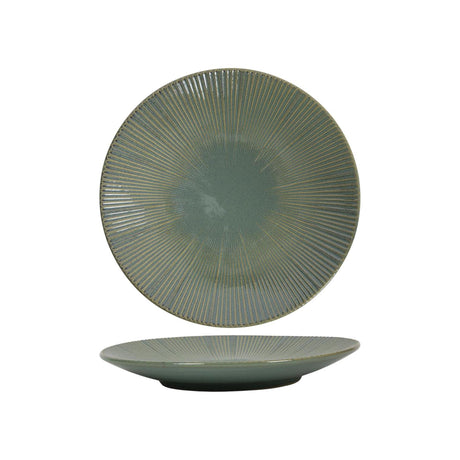Ontbijtbord lines ocean blauw groen ø21cm doos a 6