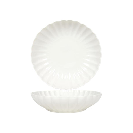 Svenska living diepbord ø20cm flower off white doos a 6 stuks