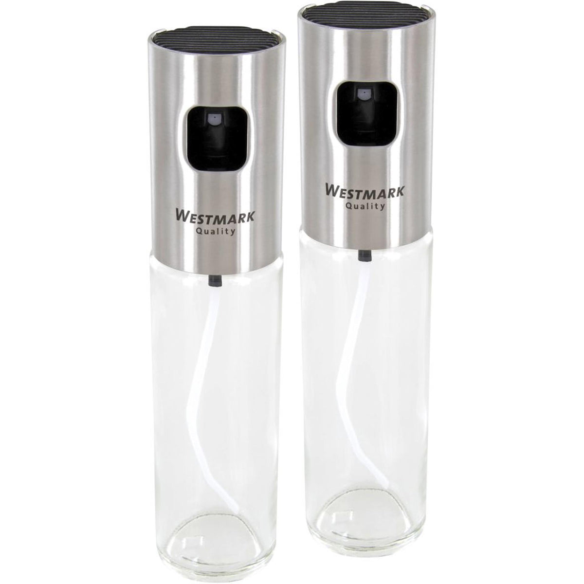 Westmark olie en azijnspray set - glas en rvs dia4,2x17,5cm inhoud 100ml