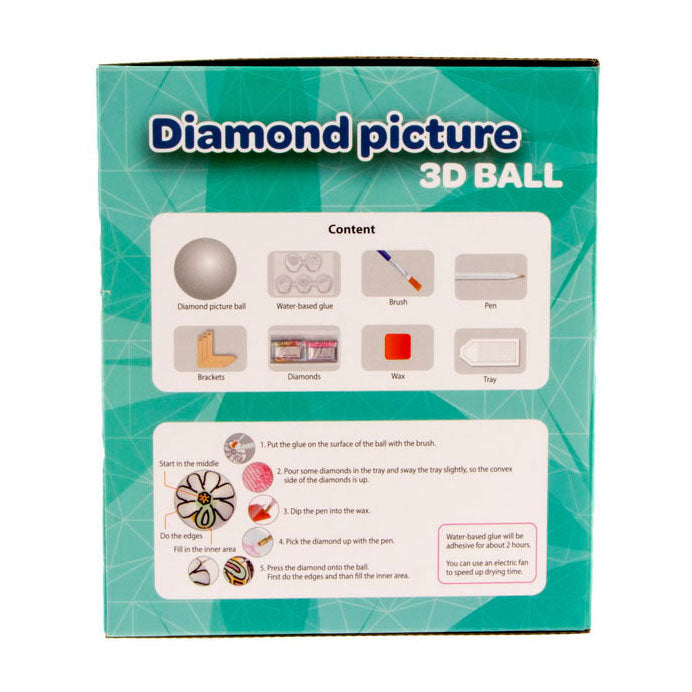 Jono Toys Diamond Målning 3D -boll, 10 cm