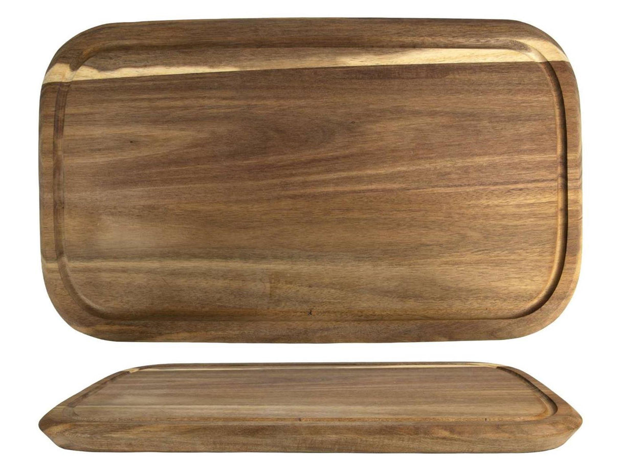 Serveerplank met geul acacia 49x28x2,4cm