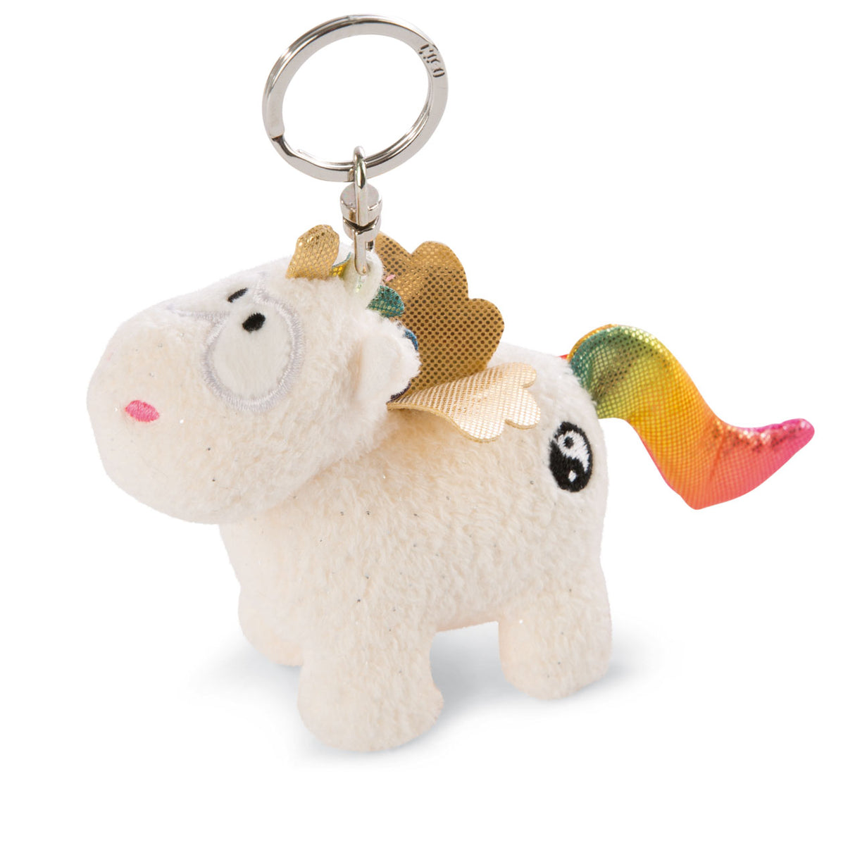 Nici Pluchen Keychain Eenhoorn Rainbow Yang, 10 cm