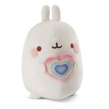 Nici Pluchen Cuddle Molang Rainbow se srdcem v dárkové krabici, 16 cm