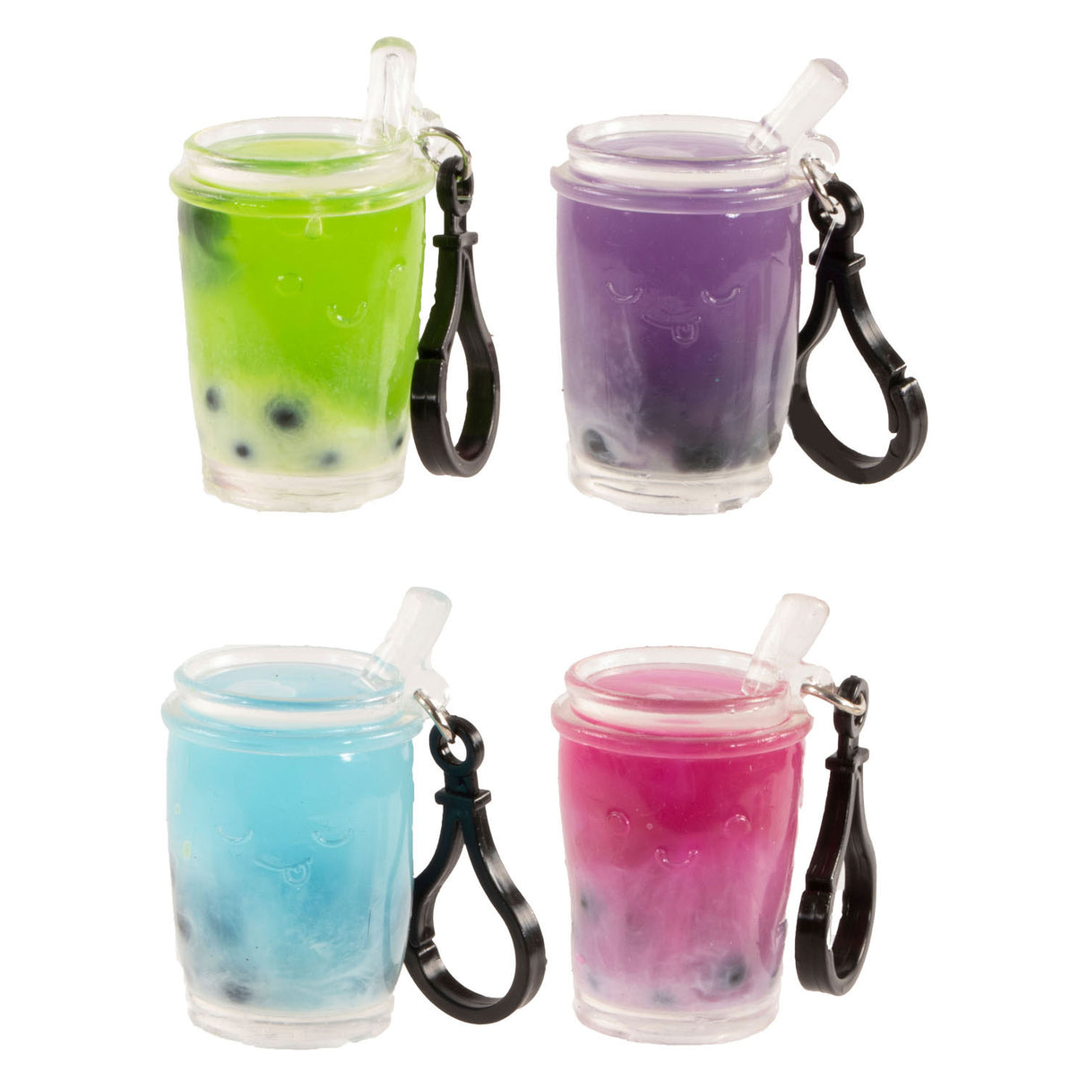 Squeeze key ring bubble tea