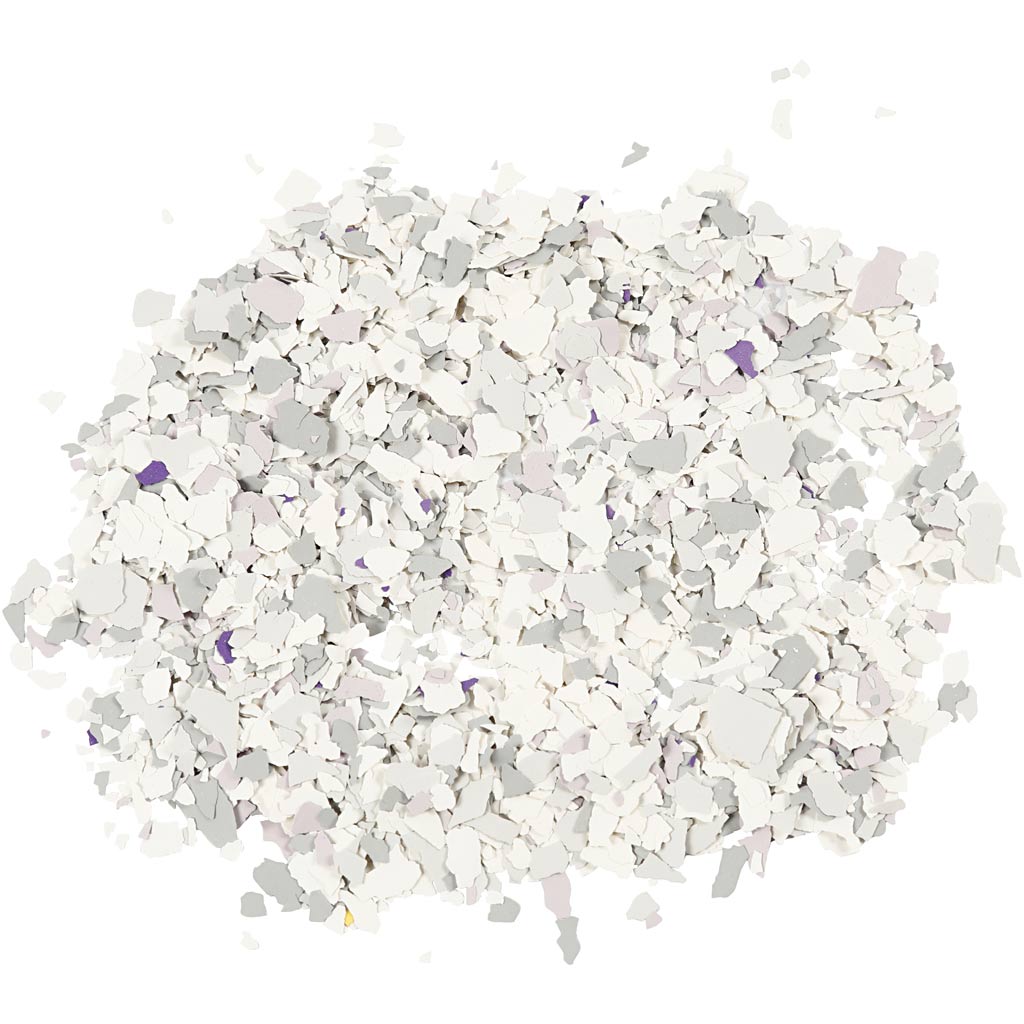 Terrazzo vlokken, lichtgrijs, 90 gr 1 doosje