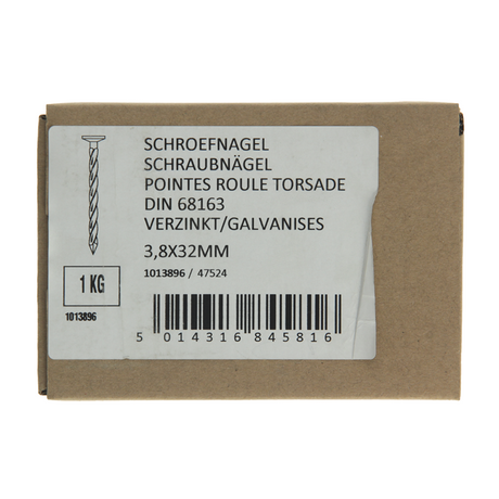1013896 - 1 kg schroefspijkers verzinkt 3,8x32mm | 4 stuks