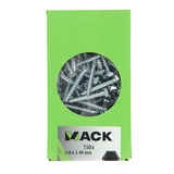 Mack 1007030 - houtdraadbout staal verzinkt 150 st 6 x 40 mm | 3 stuks