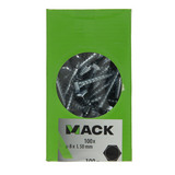 Mack 1007038 - houtdraadbout staal verzinkt 100 st 8 x 50 mm | 2 stuks