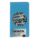 Mack 1007060 - houtbout + moer verzinkt 100 st 8 x 50 mm | 2 stuks