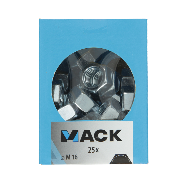 Mack 1007101 - zeskantmoeren 25 st m16 | 3 stuks