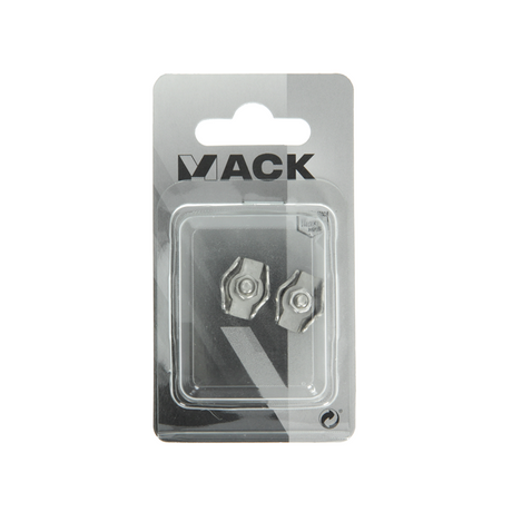 Mack 1008449 - 2 staaldraadklemmen 3mm simplex inox | 10 stuks