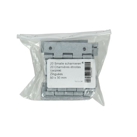Mack 1013738 - 20 smalle scharnieren verzinkth 50 x b 30mm | 5 stuks