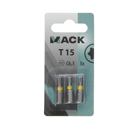 Mack 1018302 - schroefbit t15 l25mm 3st | 5 stuks